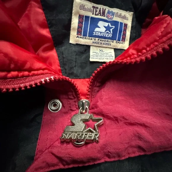 STARTER Black and Red Jacket - Picture 3 of 4